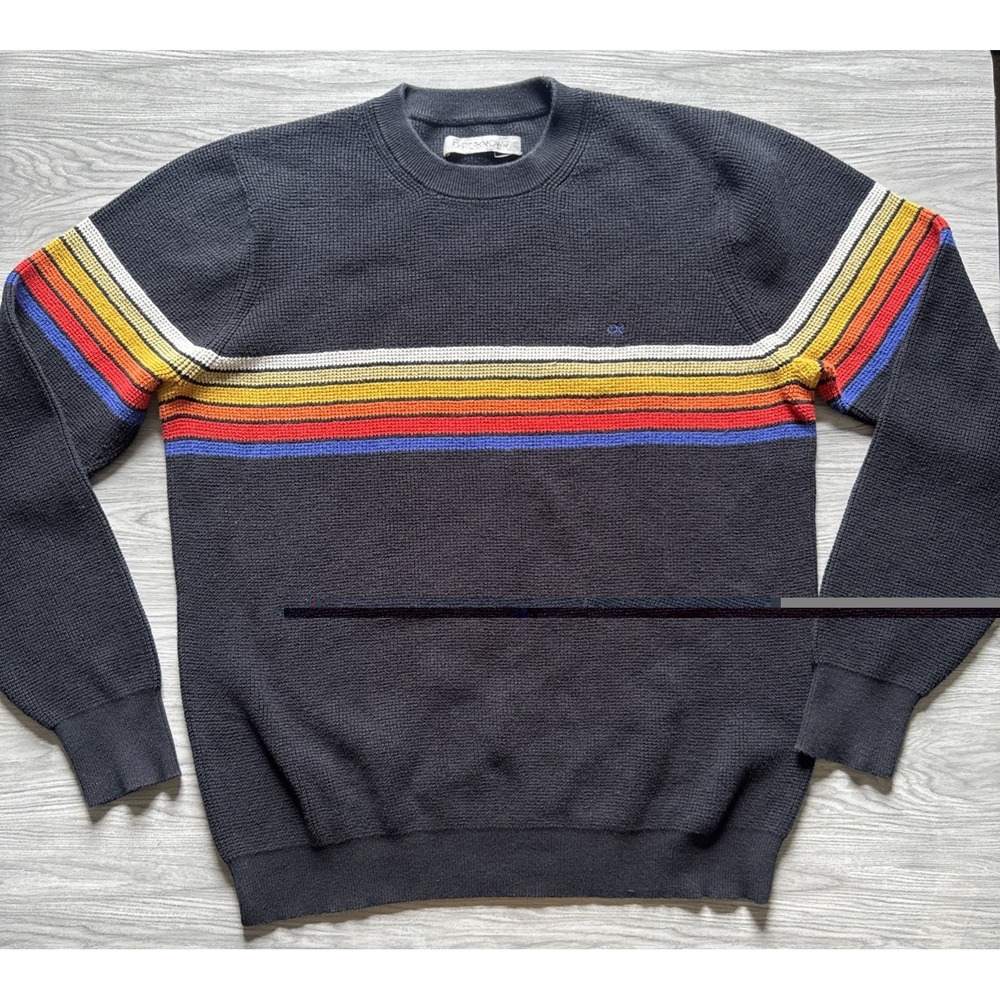 Outerknown Men's Black Nostalgia Sweater Size Large